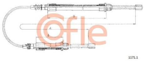 Трос ручника COF COFLE 1171.1