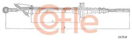 Трос зчеплення COF COFLE 1172.1