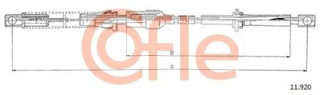 Трос акселератора COF COFLE 11.920