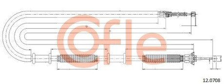 Трос ручника COF COFLE 12.0708 (фото 1)