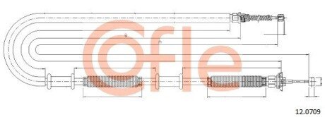 Трос ручника COF COFLE 12.0709