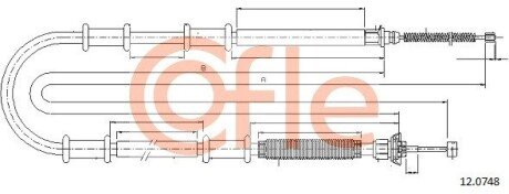 Трос ручника COF COFLE 12.0748