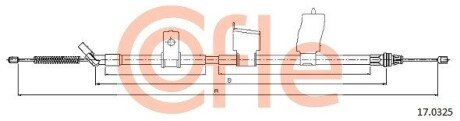 Трос ручника COF COFLE 17.0325