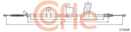 Трос ручника COF COFLE 17.0326