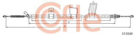 Трос ручника COF COFLE 17.0330