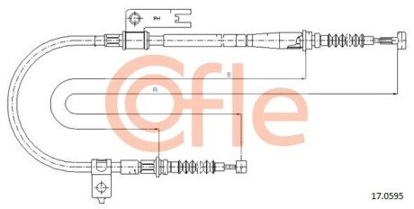 Трос ручника COF COFLE 17.0595