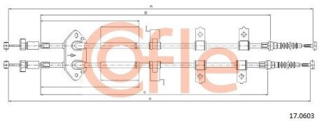 Трос ручника COF COFLE 17.0603