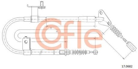 Трос ручника COF COFLE 17.0682