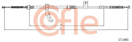 Трос ручника COF COFLE 17.1481