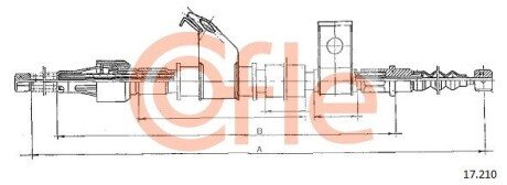 Трос ручника COF COFLE 17.210