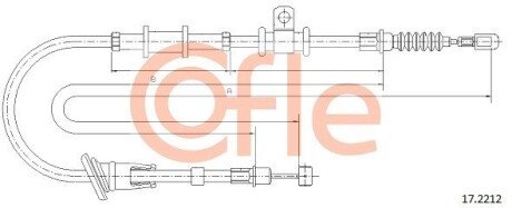 Трос ручника COFLE 17.2212