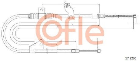 Трос ручника COF COFLE 17.2290