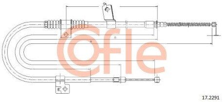 Трос ручника COF COFLE 17.2291