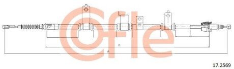 Трос ручника COF COFLE 17.2569