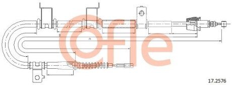 Трос ручника COF COFLE 17.2576