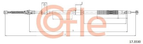 Трос ручника COF COFLE 17.3530