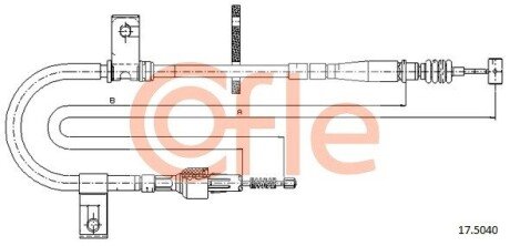 Трос ручника COF COFLE 17.5040