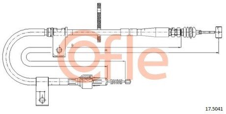 Трос ручника COFLE 17.5041