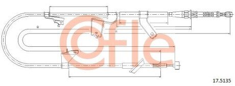 Трос ручника COF COFLE 17.5135