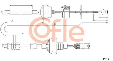 Трос зчеплення COF COFLE 492.3