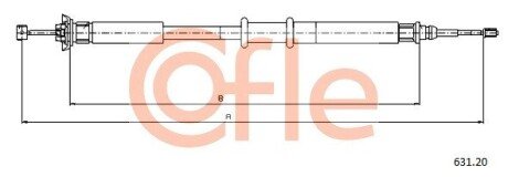 Трос ручника COF COFLE 631.20