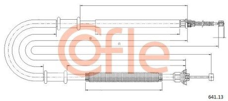 Трос ручника COF 641.13 COFLE 64113