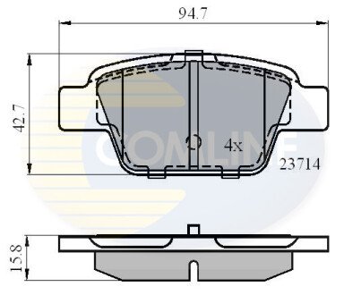 - Гальмівні колодки до дисків COMLINE CBP01039 (фото 1)