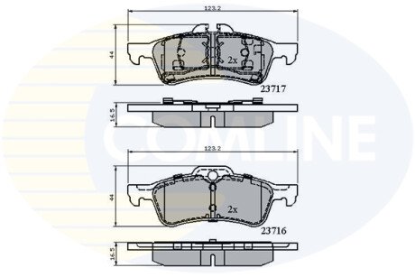 - Гальмівні колодки до дисків COMLINE CBP01317