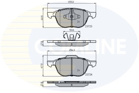 - Гальмівні колодки до дисків COMLINE CBP01323