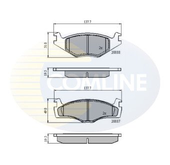 - Гальмівні колодки до дисків COMLINE CBP0149