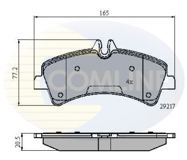 - Гальмівні колодки до дисків COMLINE CBP01575