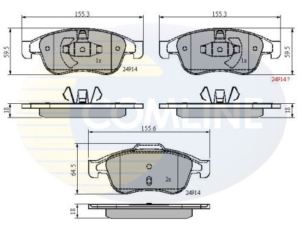 - Гальмівні колодки до дисків COMLINE CBP01677