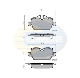 - Гальмівні колодки до дисків COMLINE CBP01710 (фото 1)