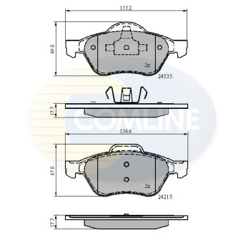 - Гальмівні колодки до дисків COMLINE CBP02017