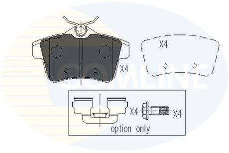 - Гальмівні колодки до дисків COMLINE CBP02045