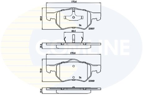 - Гальмівні колодки до дисків COMLINE CBP02222