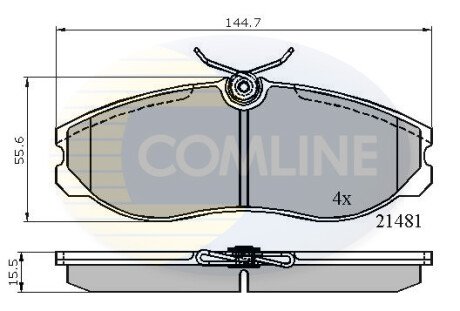 - Гальмівні колодки до дисків COMLINE CBP0447