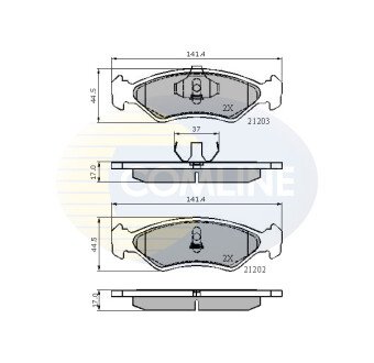 - Гальмівні колодки до дисків COMLINE CBP0502 (фото 1)