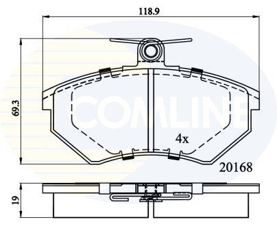 - Гальмівні колодки до дисків COMLINE CBP0511 (фото 1)