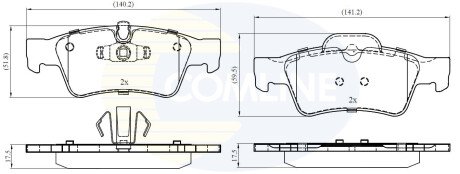 - Гальмівні колодки до дисків COMLINE CBP06059