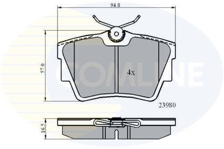 - Гальмівні колодки до дисків COMLINE CBP0874
