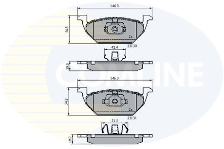 - Гальмівні колодки до дисків COMLINE CBP0889