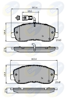 - Гальмівні колодки до дисків COMLINE CBP12106