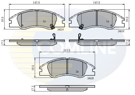 - Гальмівні колодки до дисків COMLINE CBP31321