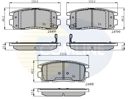 - Гальмівні колодки до дисків COMLINE CBP31580