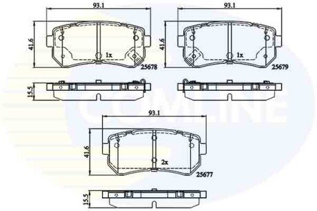 - Гальмівні колодки до дисків COMLINE CBP32276
