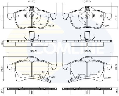- Гальмівні колодки до дисків COMLINE CBP3583