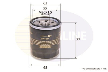 - Фільтр оливи (аналогWL7200) COMLINE CHY11001