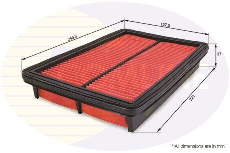 - Фільтр повітря (аналогWA6355/LX534) COMLINE CMZ12457