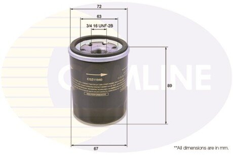 - Фільтр оливи (аналогWL7177/OC217) COMLINE CSZ11940